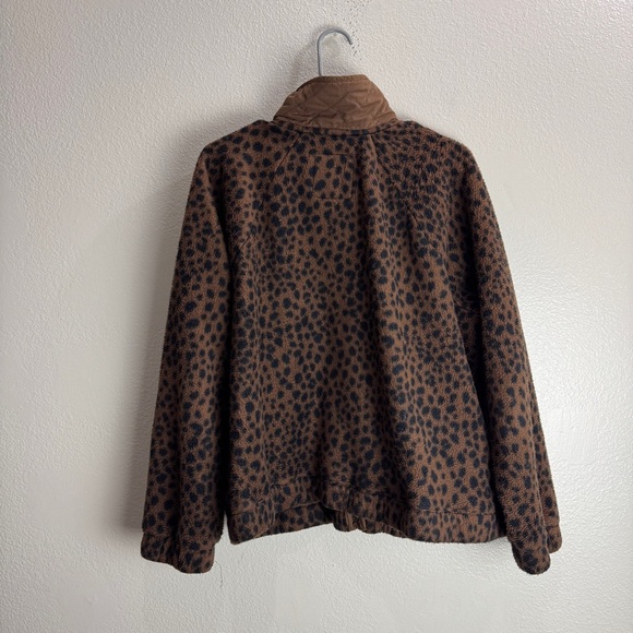 Abercrombie And Fitch Leopard Deep Pile Snap Button Jacket Size XL - Picture 5 of 10